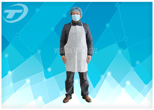 Non Woven Disposable Plastic Aprons with Neck And Waist With Tie