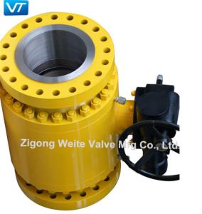 China DN200 Soft Seated Ball Valve Gear Operated Trunnion Mounted wholesale