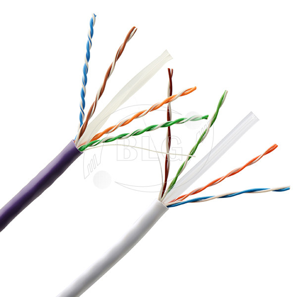 0.5mm Conductor Cat6 Lan Cable , 4 Pairs UTP Ethernet Cable For Indoor