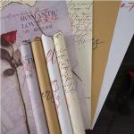 Waterproof Florist Wrapping Bouquet Packing Paper Love Letters Print Flower
