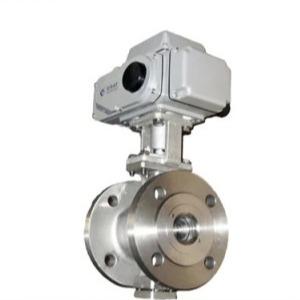 China High Temperature Stainless Steel Flange Straight Through Type Electric Ball Valve wholesale