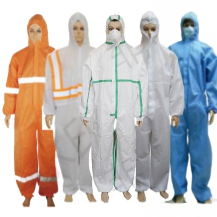 Heat Sealed Tape Seam CE Type4/5/6 Wholesale Nonwoven Protective Coveralls