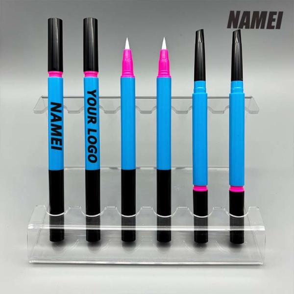 Classical design slim liquid eyeliner cosmetic pencil packaging plastic double
