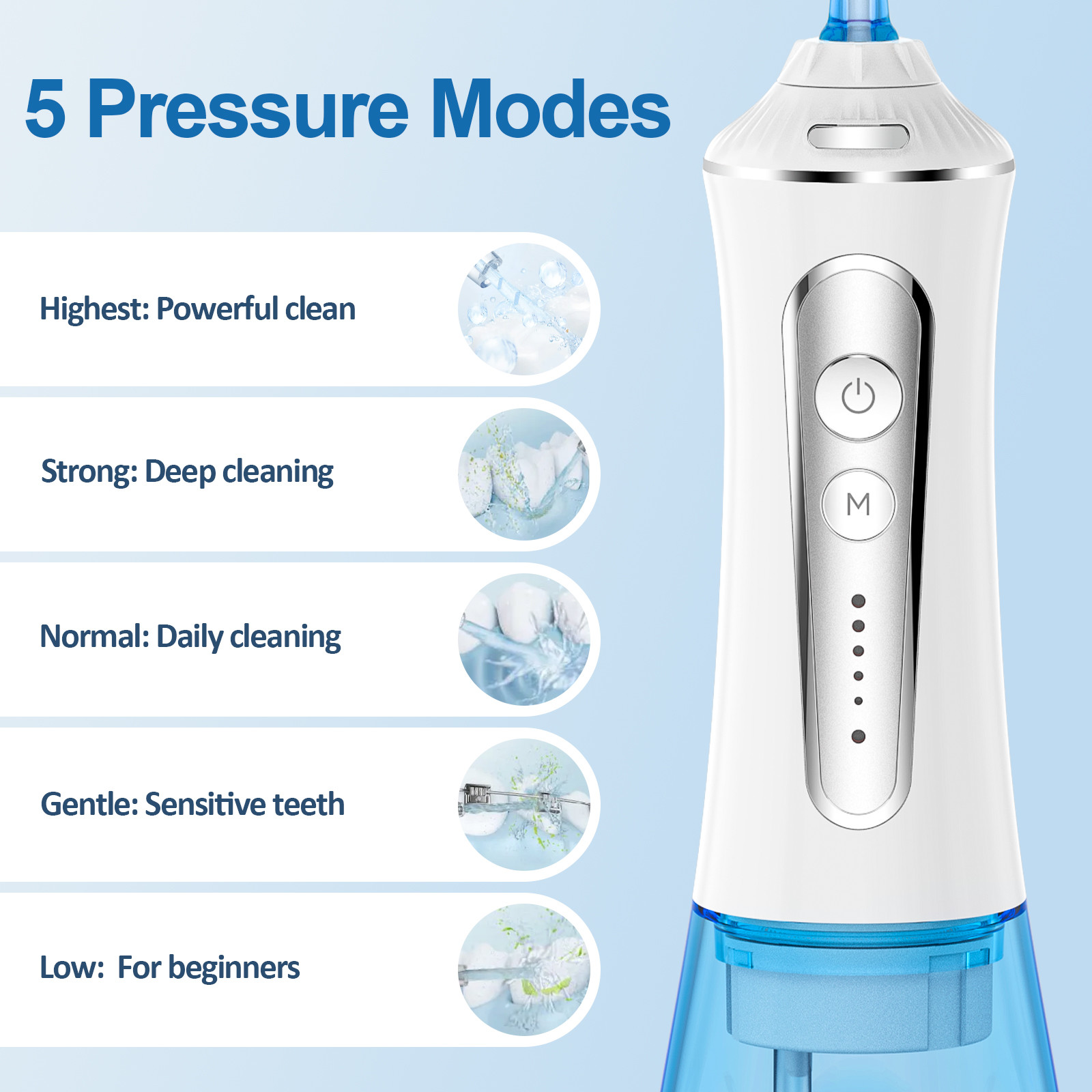 Home Travel Dental Floss Water Flosser with Ipx7 Waterproof Electric Teeth Whitening
