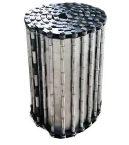 China Hinged Stainless Steel slat Chain Plate Link Conveyors Belt for Chip wholesale