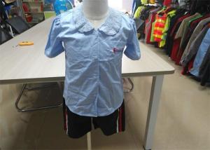 China Breathable Children's Style Clothing Light Blue Lapel For Secondary School Chorus wholesale