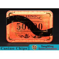 China Crystal Acrylic Casino Poker Chips With Mesh Bronzing Silk Screen for sale