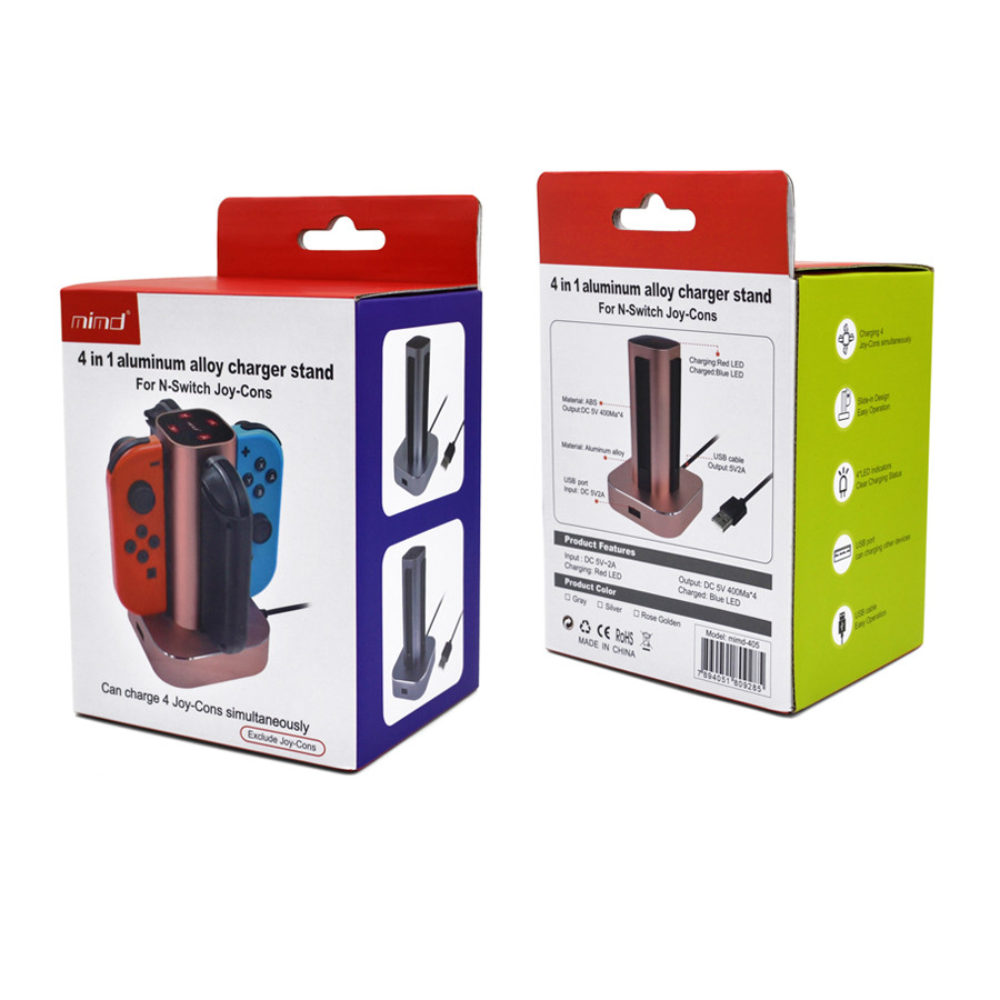 Hot sell Cheap 4 in 1 Charging stand dock for Nitnendo Switch Joy-Cons with CE RoHS