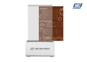 China A6 Menu Size Silver Aluminum Base Smart Phone Charging Station With Printed Logo wholesale