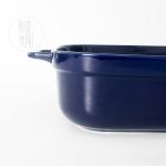 Glaze Blue Rectangle Ceramic Bakeware Sets 165oz Large Capacity OEM
