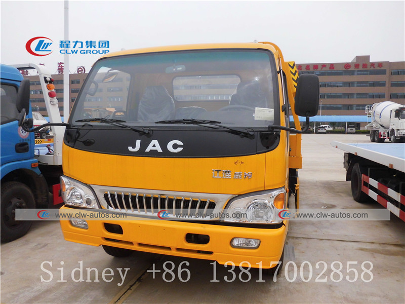 JAC 4X2 Flatbed Tow Truck With Q235A Carbon Steel Body