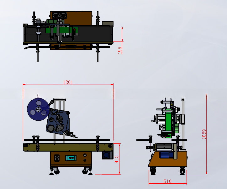 Desk Type Bottle Self Adhesive Labeling Machine for Precise Labeling of Food Products