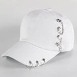 Adult Casual Sturdy Adjustable Embroidered Baseball Caps With Piercing Rings