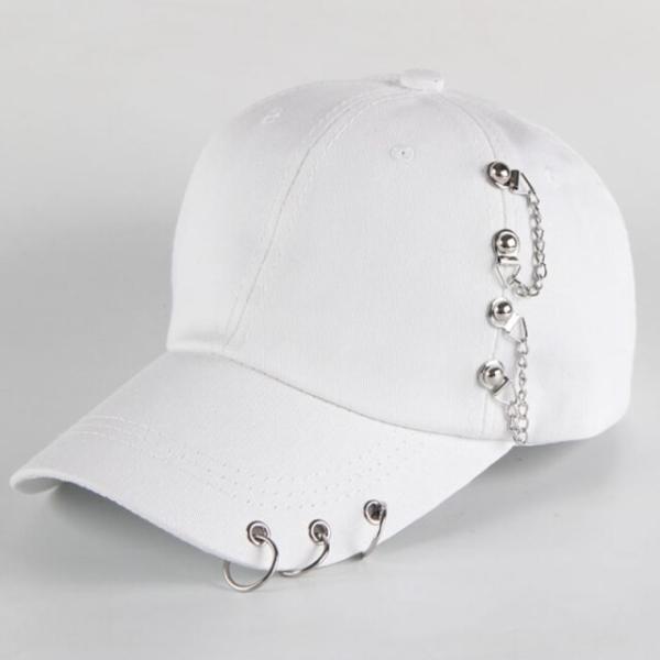 Adult Casual Sturdy Adjustable Embroidered Baseball Caps With Piercing Rings