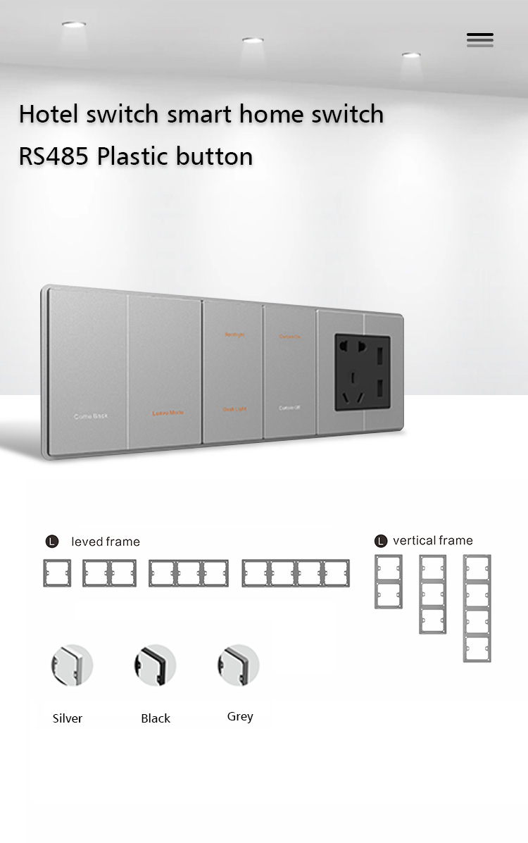 Smart RS485 Programmable Wall Switch Digital Push Button Tact Switch