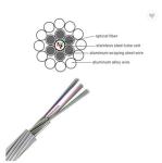 Overhead Ground Wire Outdoor Fiber Optic Cable OPGW Alumilum Alloy 12/24/36/48