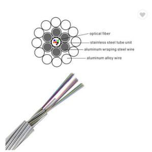 China Overhead Ground Wire Outdoor Fiber Optic Cable OPGW Alumilum Alloy 12/24/36/48 Core wholesale