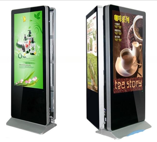 55" Floor Standing LCD Advertising Display Double Sided Kiosk OEM ODM