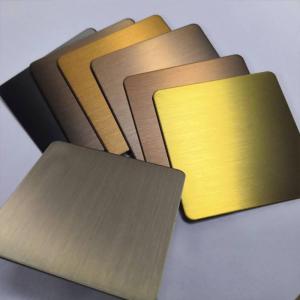 China 3.0mm Colored Stainless Steel Sheets Hairline Stainless Steel Plate Metal For Jewelry Making wholesale