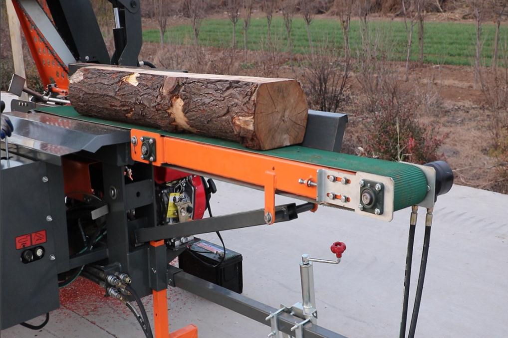 Log Splitter 19inch 480mm Gasoline Electric Firewood Processor With Track