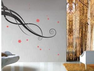 China Funky Wall Flower Stickers G044, /Decorative Wall Stickers /Decal Wall Stickers /Floral Wall Stickers wholesale