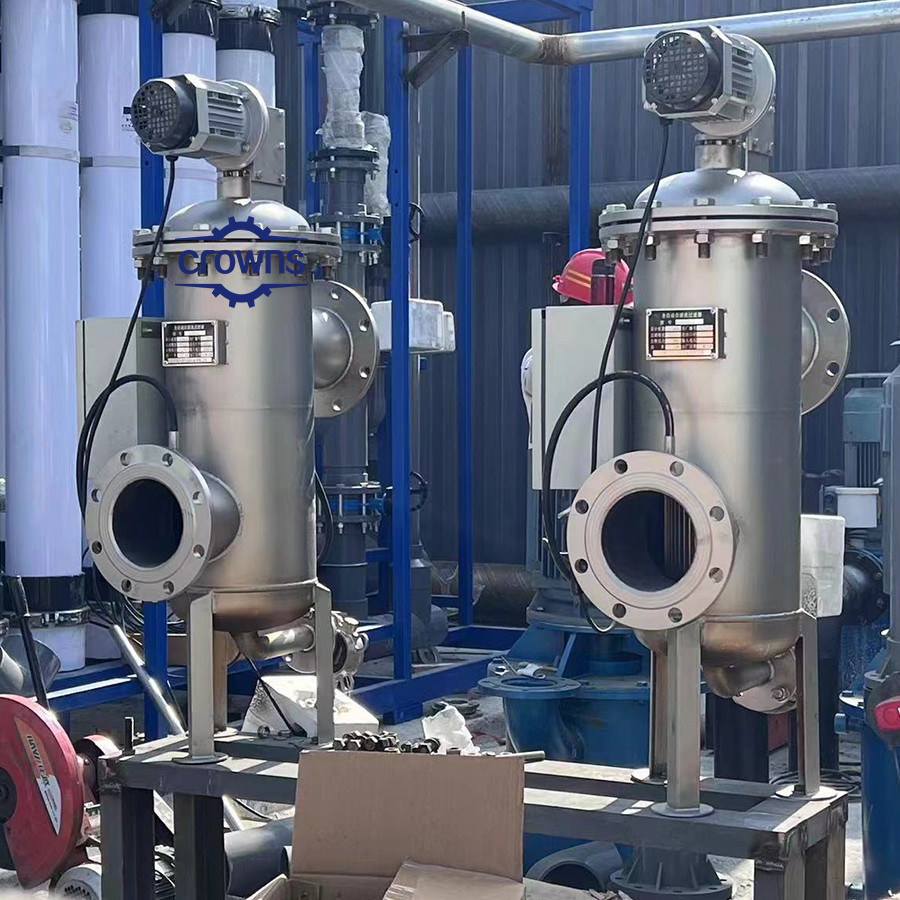 Industrial Scraper/Brush Type Stainless Steel Auto Self Cleaning Filters Housing Machine For Chemical Honey Syrup