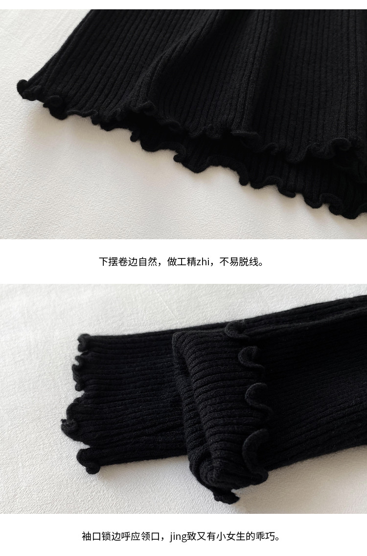 Lapel Button Women Knit Sweater , Long Sleeve Knit Sweater