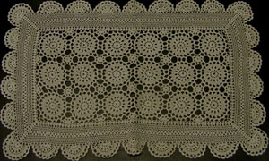 christmas tablecloths cotton and linen, Tablemat, Corcheted Lace Table linen, Tablecloth