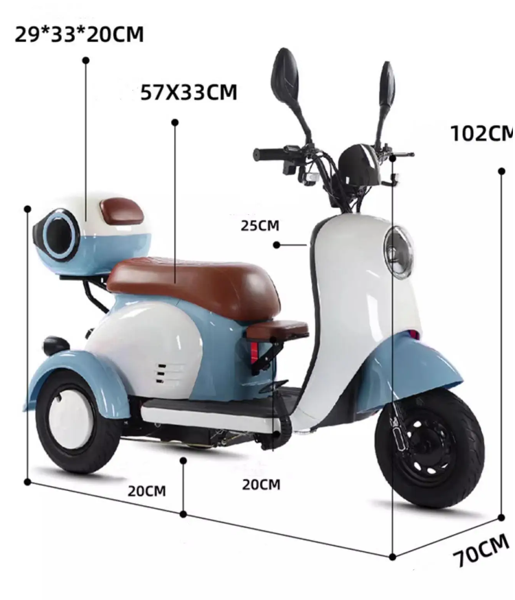 New Electric Bicycle Three Wheel Electric Tricycle for elderly/parents Four Seats Electric Tricycle Safe and Durable