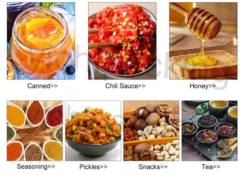 Food Storage Square Glass Jars , Portable 4 Inches Wide Mouth Glass Jars