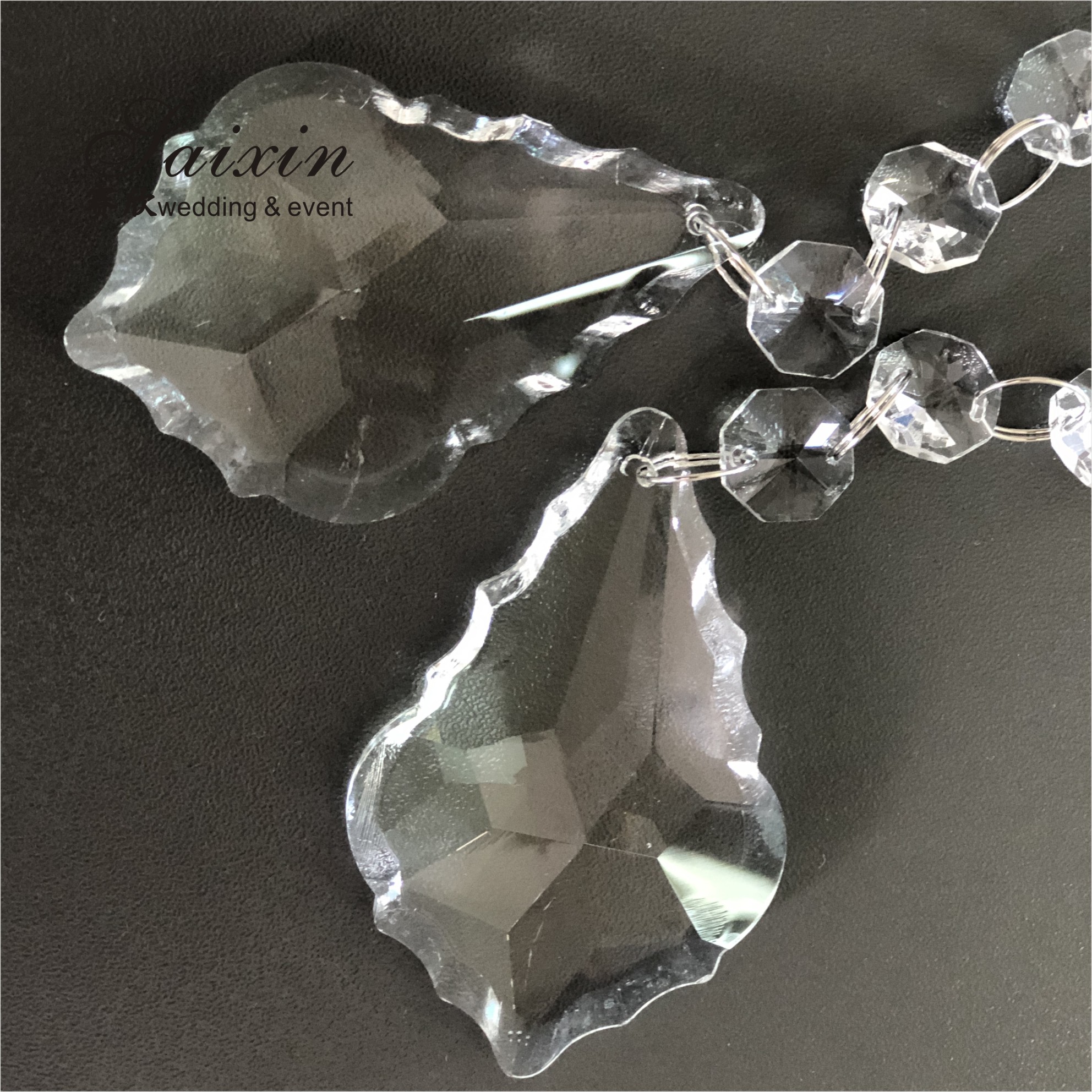 Crystal Bead String Curtain Glass Christmas Decoration Hanging Wire For Events