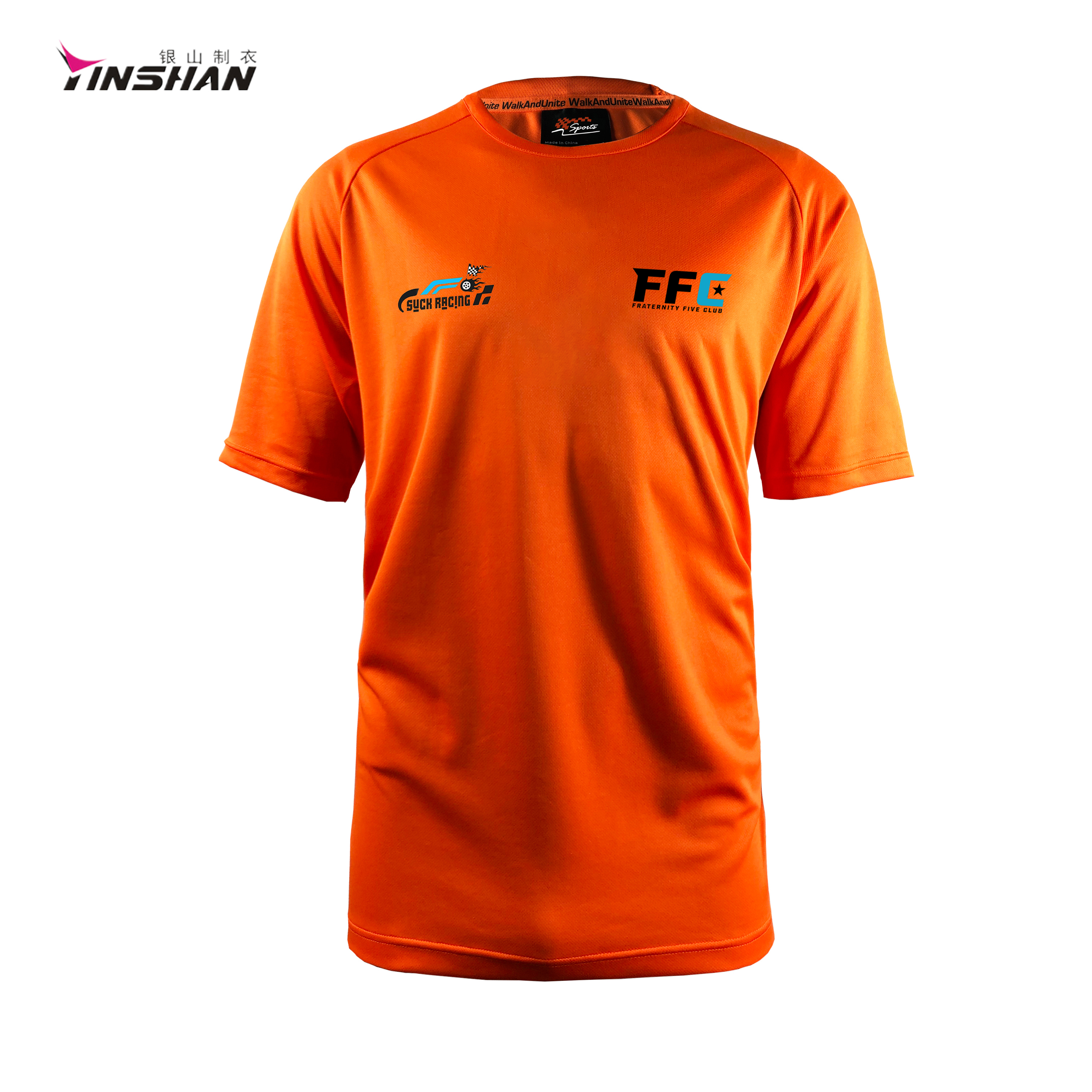 O-Neck Collar Custom Printed Men's Polyester T-shirt for F1 Racing and Motor Sportswear