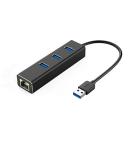 10Mbps 100Mbps 1000Mbps RJ45 8P Female USB Type C Hub
