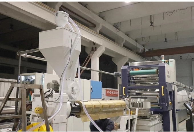 4500KG PE PP Flat Film Machine Polypropylene Flat Yarn Extrusion Line