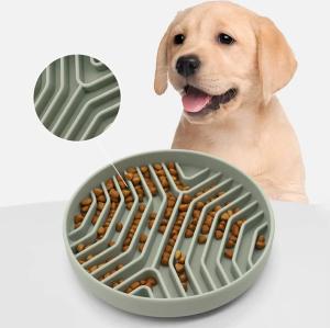 China Silicone Slow Pet Food Bowl Non Slip Non Displacement Dog Slow Eating Bowl wholesale