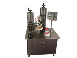 China Durable Makeup Boxes Packing Sticky Semi Automatic Canning Tape Sealing Machine wholesale