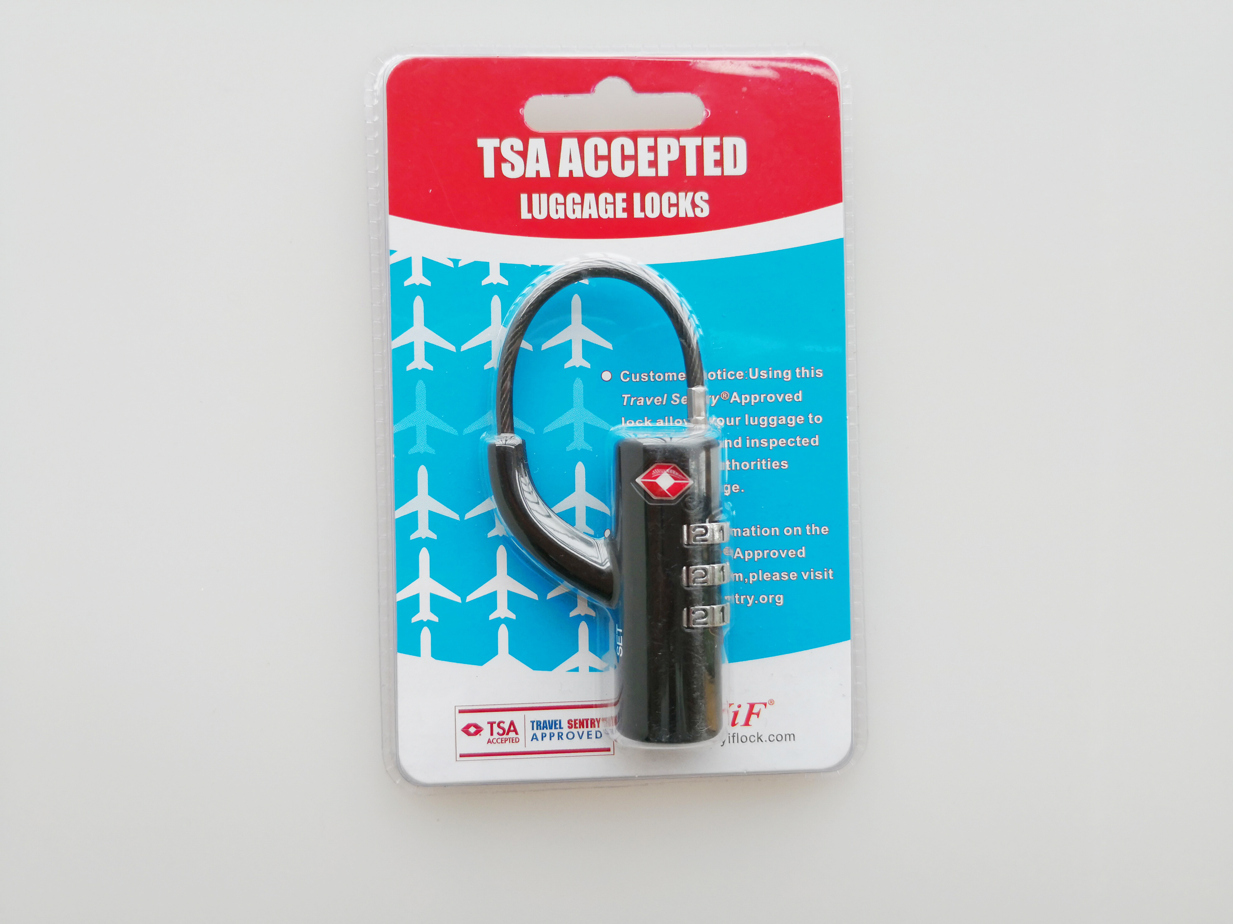 Lightweight TSA Combination Padlock Black Color Durable For Travel Bag