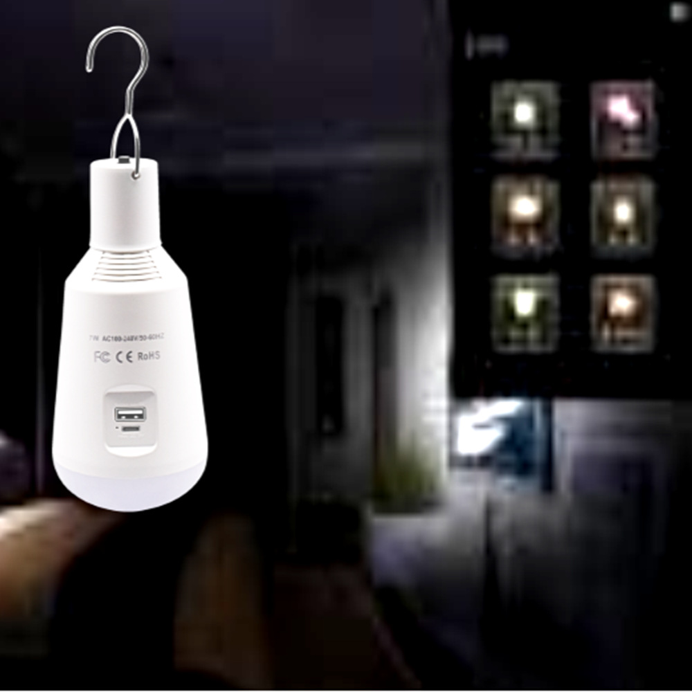 Outdoor LED Solar Bulb Portable Solar Lamp Moving Hanging Emergency Energy Saving Camping Tent Light Solar Lighting
