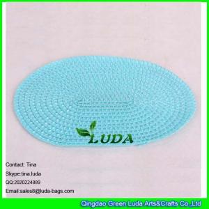 China LUDA pp straw braided placemat hot sale plastic oval placemats wholesale