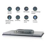 Dual Lan 1000nits Waterproof Resistive Touch Screen 24V Industrial 21.5" Outdoor