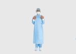 Light Weight Knitted Cuffs Disposable Theatre Gowns Blood Proof For Hospital