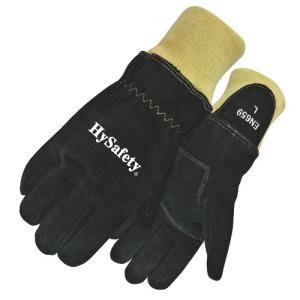 China Cowsplit Kevalr Wristlet Fireman Gloves Heat Resistance Classic High Protection wholesale