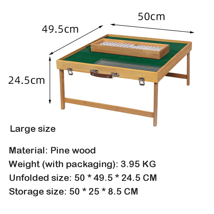 Wood Style Panel Portable Folding Mahjong Table for Outdoor Party Events and Gatherings