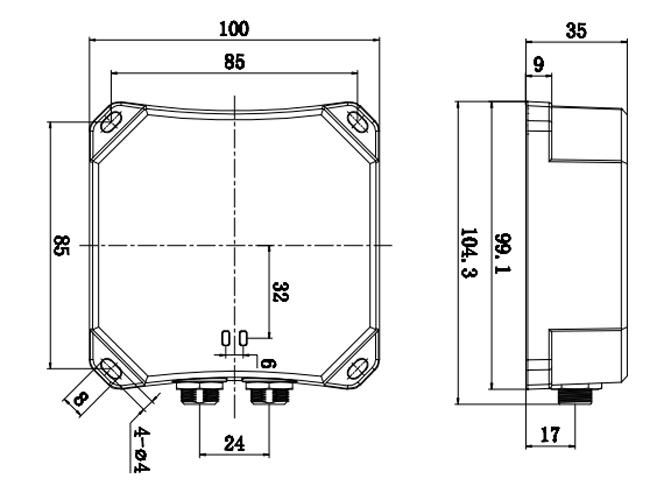 Micro Power UHF RFID Reader Modbus TCP Communication With M12 Interface For Production Data Acquisition 0