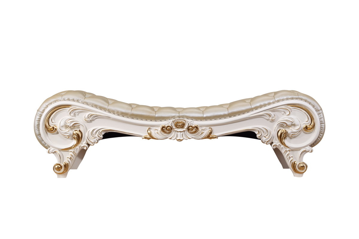 Luxury Bed Sets Classic desgn of White painting Wooden Furniture withe Leather upholstered Headboards of Villa interior