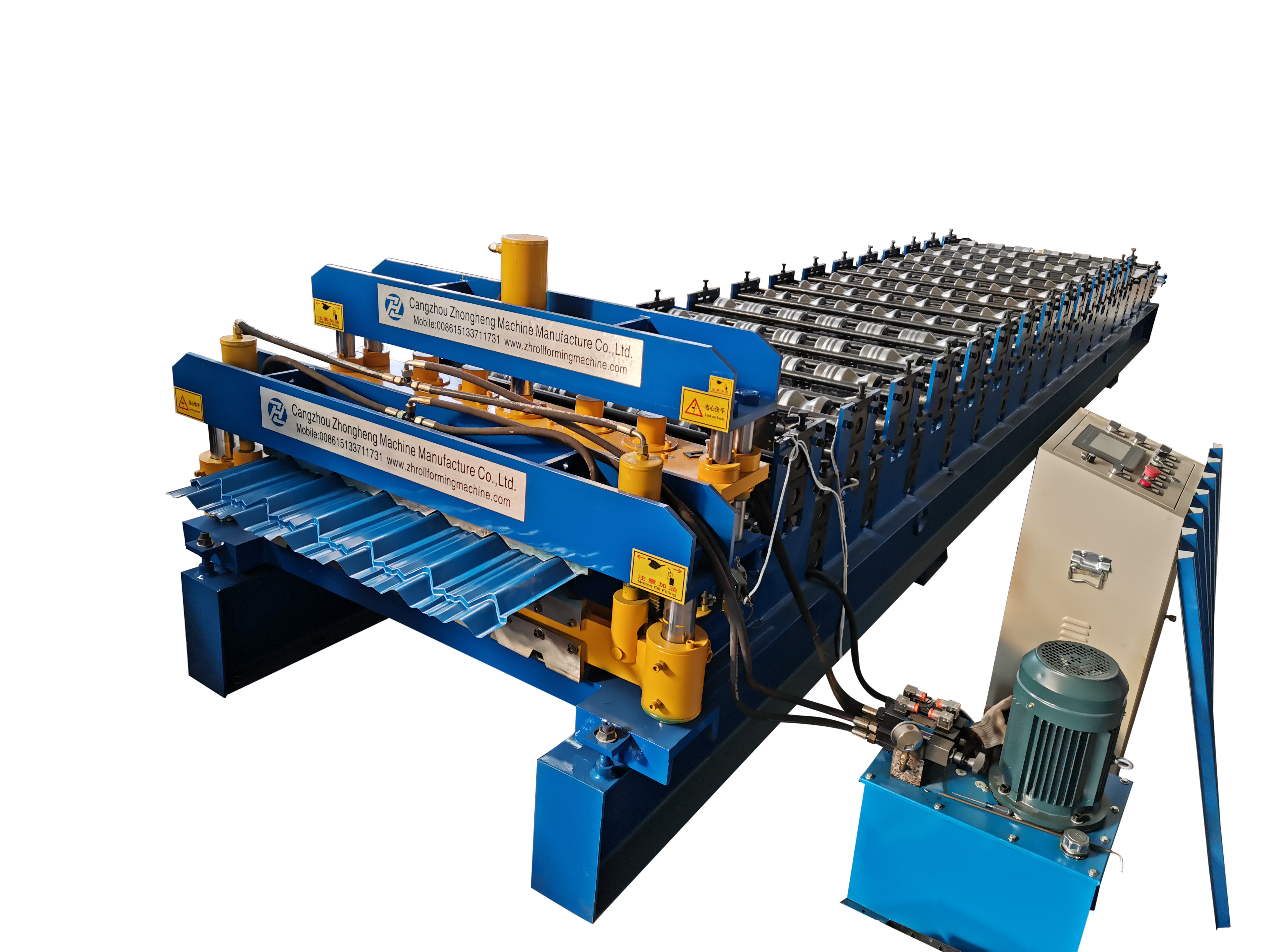 High quality glazed tile IBR sheet double layer trapezoidal roof press making machine roll forming machinery
