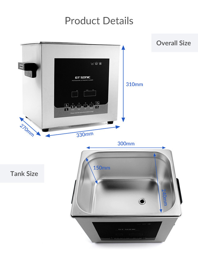 200w Ultrasonic Cleaner Fruit And Vegetable Machine With 9L SUS304 Tank Degas Function