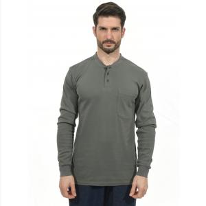 China Welder Cotton Flame Resistant Long Sleeve Shirts With Buttons CAT2 wholesale