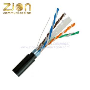 China High Speed Outdoor Cat6A Lan CableTwisted Pair FUTP 6A 23AWG Waterproof wholesale