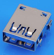 China Gold Plating Contact USB 3.0 Connector 90° DIP Stainless Steel Receptacle wholesale